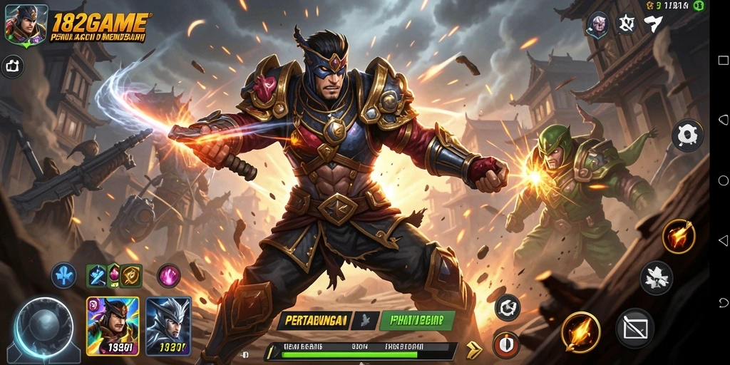Tampilan gameplay <strong>182GAME</strong> yang menegangkan dan memukau.