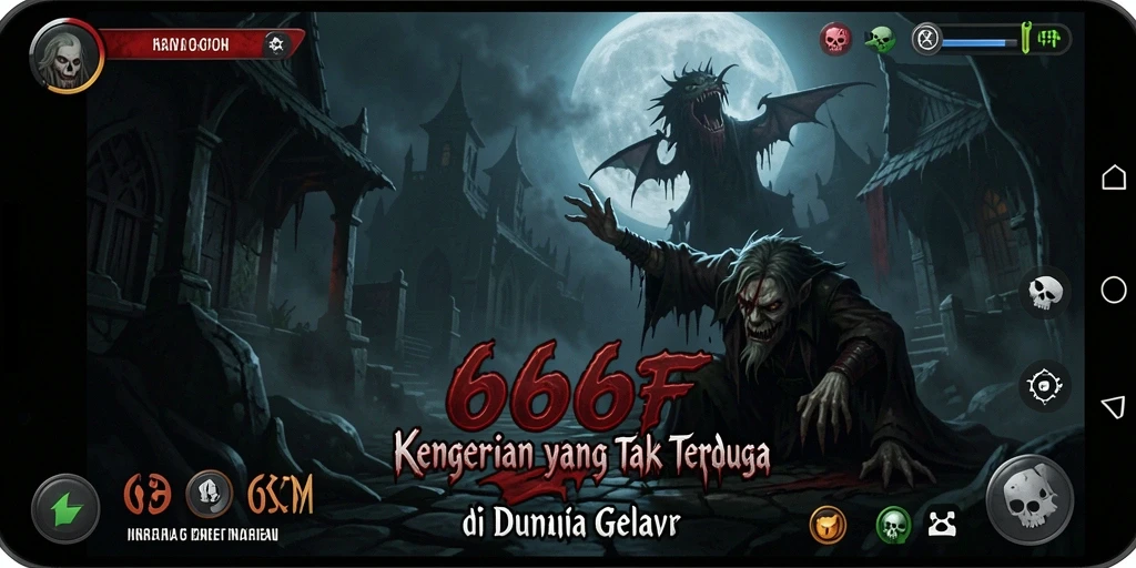 Screenshot menampilkan gameplay menegangkan dari 666F.