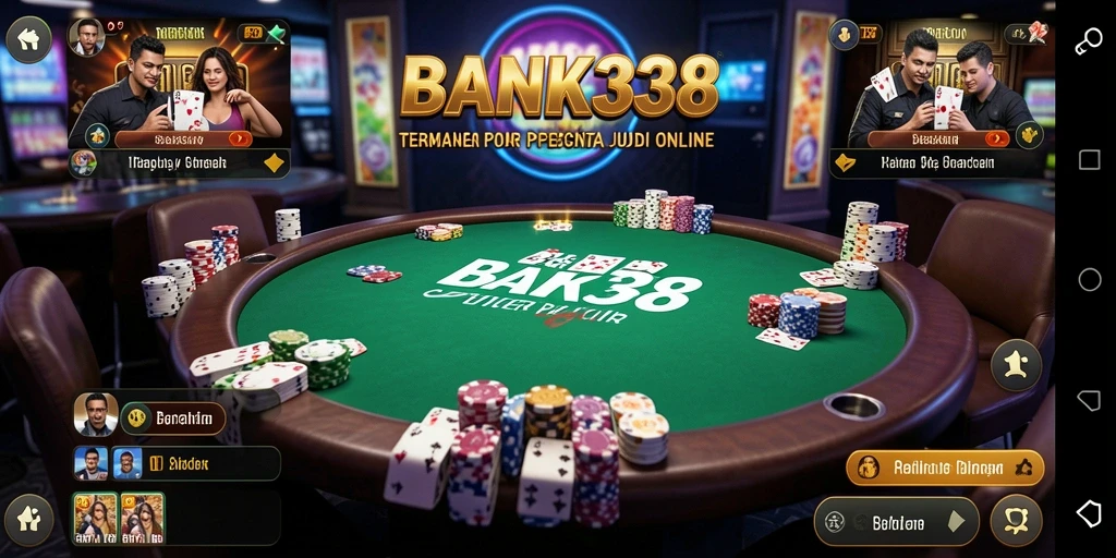 Screenshot BANK338 menampilkan gameplay Poker yang mendebarkan dan interaktif.