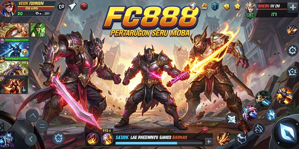 Screenshot gameplay FC888 yang menampilkan aksi seru dan strategi tim.