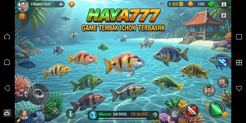 Screenshot gameplay HAYA777 menampilkan aksi Tembak Ikan yang mendebarkan.