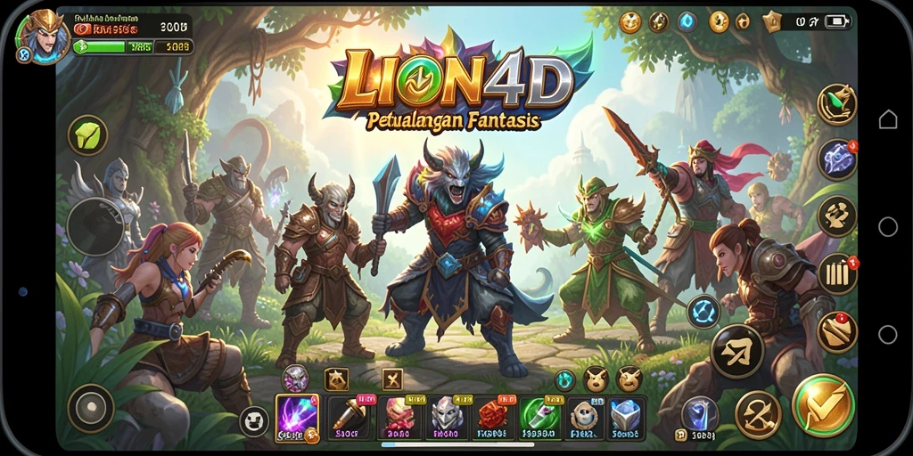 Tampilan gameplay LION4D yang menakjubkan dan mendebarkan.