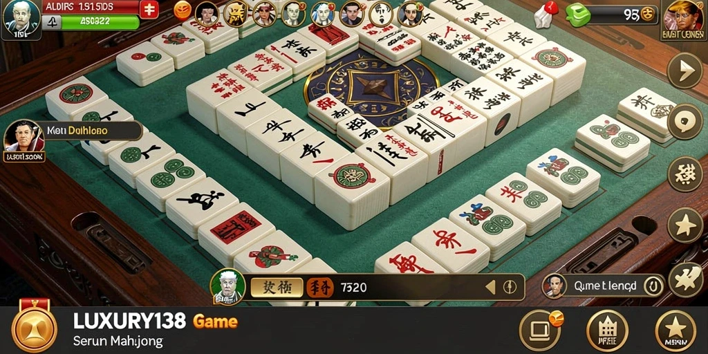 Tampilan gameplay seru dari LUXURY138 dalam permainan Mahjong.