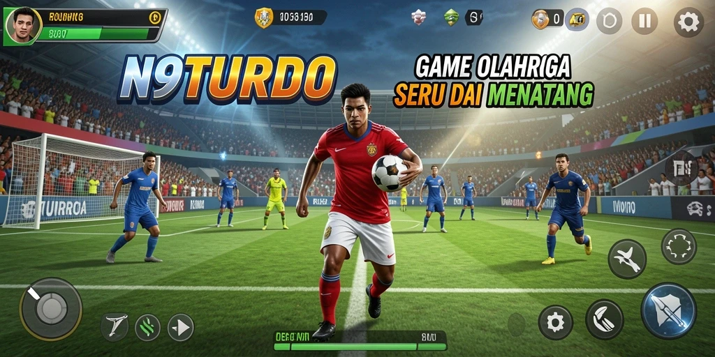 Screenshot N9TURBO menampilkan aksi olahraga yang mendebarkan.